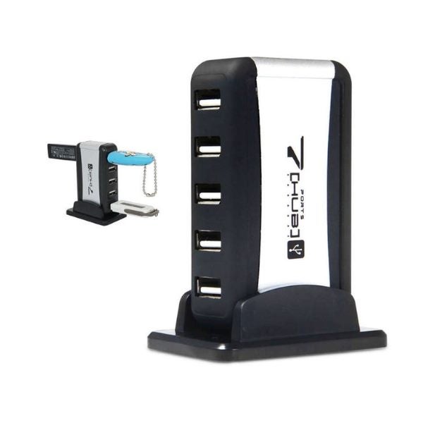External Hub 7 Usb 2.0 Ports With Multi Socket Power Supply Slot For Notebook P Carousel 3