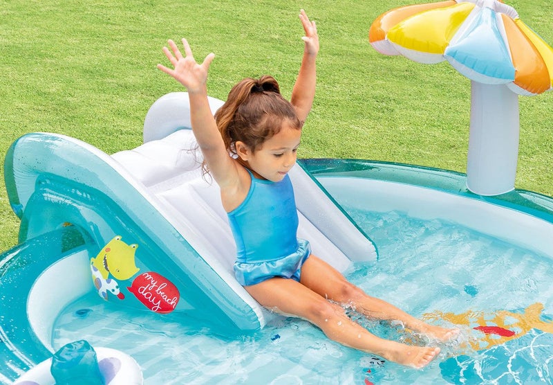Intex Gator Inflatable Play Center w/ Slide / Spray Carousel 5