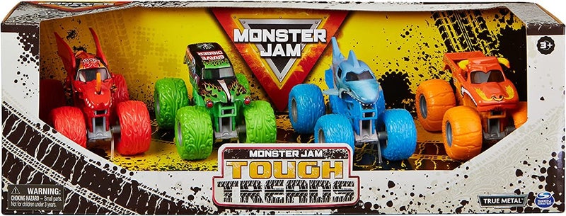 Monster Jam 1:64 Scale: Exclusive Tough Treads Monster Truck 4 Pack Carousel 1
