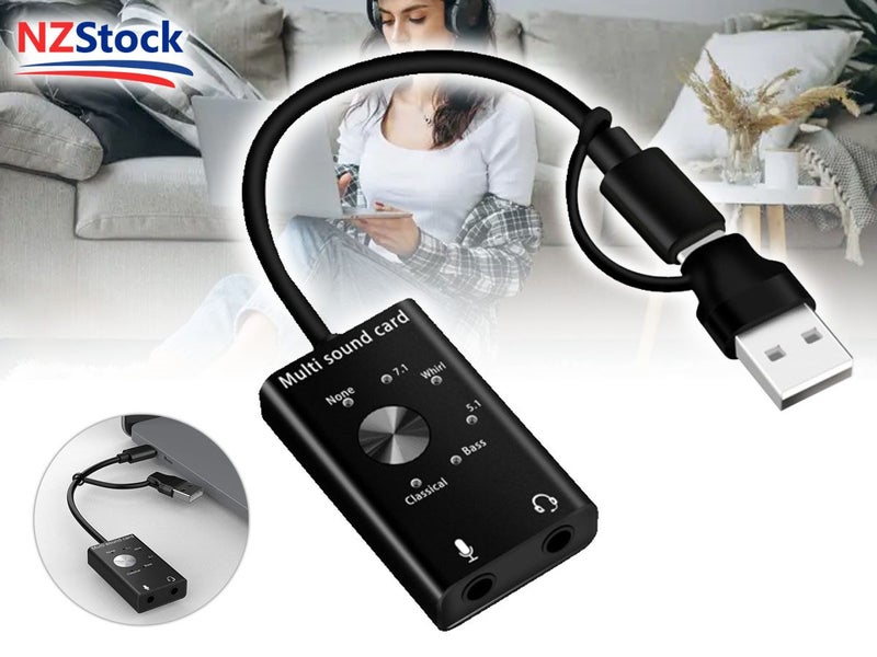 USB Sound Card Adapter (Auckland Stock) Carousel 1
