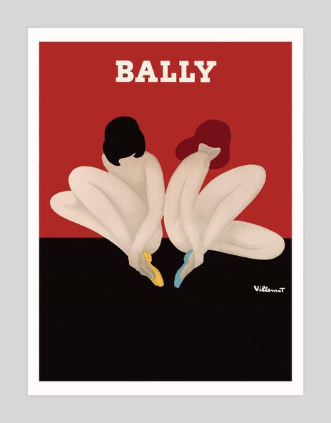 Bally Lotus by Bernard Villemot Art Print - 46cm x 61cm Carousel 1
