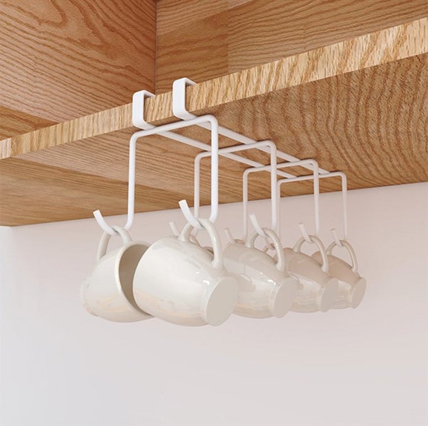 2Pack Under Cabinet 8 Hooks Cup Organizer Rack Coffee - Brand New NZ Stock Carousel 6