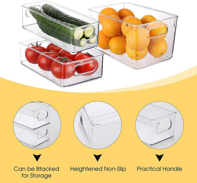 5Pcs Clear Refrigerator Organizer Fridge Storage - Brand New NZ Stock Carousel 2