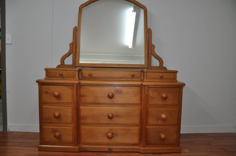 Absolutely stunning Cressey solid rimu dresser- FULLY RESTORED Carousel 1