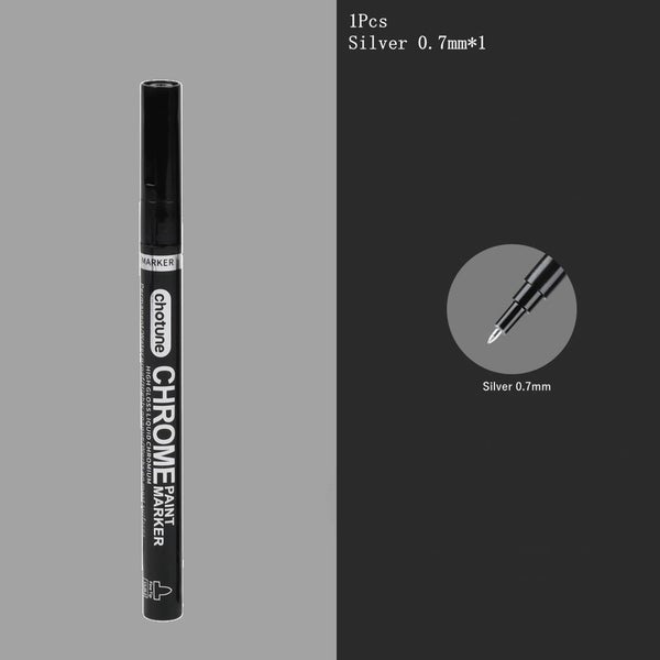 1PC Chrome Mirror Marker Pen for Ceramic, Glass, Metallic Craftwork-2210263 Carousel 2