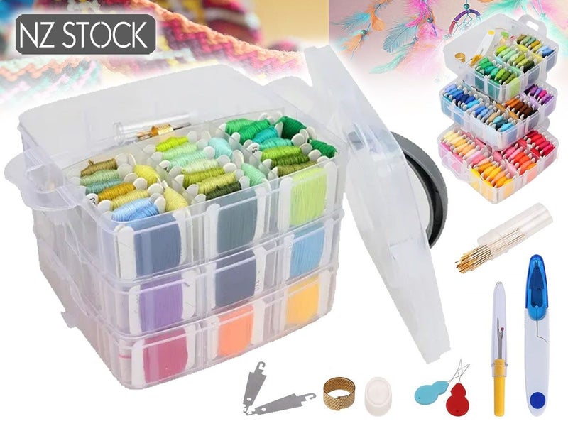 Rainbow Colour Embroidery Floss Crafts Thread Carousel 1