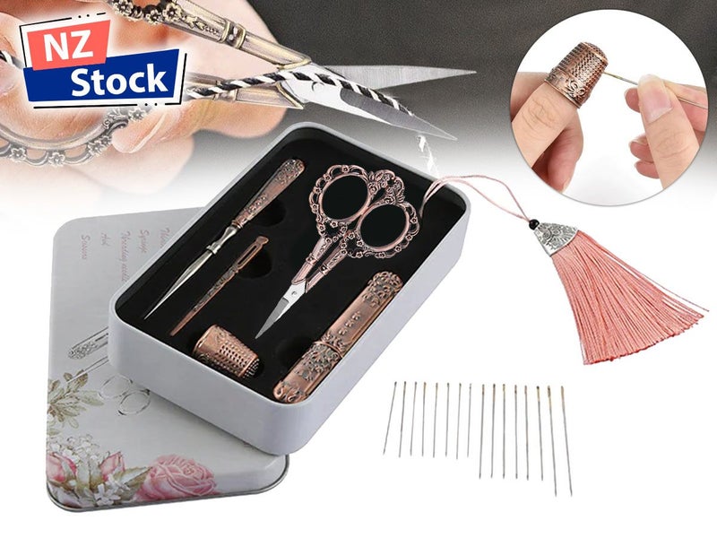 Vintage Sewing Scissors Embroidery Kit Carousel 1