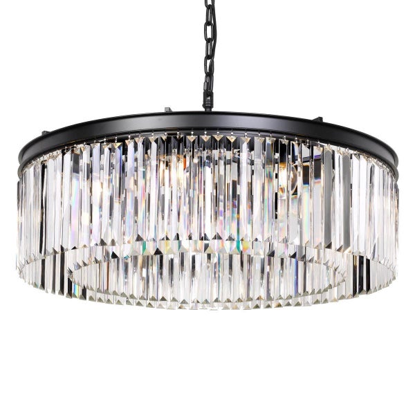 Telbix Serene 8 Light Round Crystal Pendant Light Carousel 1