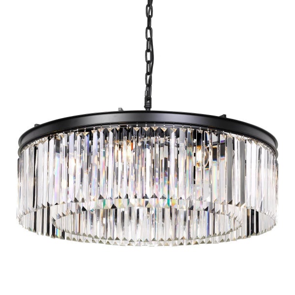 Telbix Serene 8 Light Round Crystal Pendant Light Carousel 2