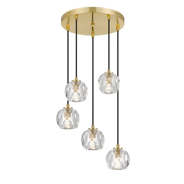 Telbix Zaha 5 Crystal Pendant Light Carousel 1