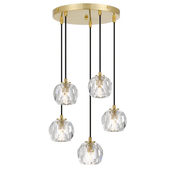 Telbix Zaha 5 Crystal Pendant Light Carousel 2