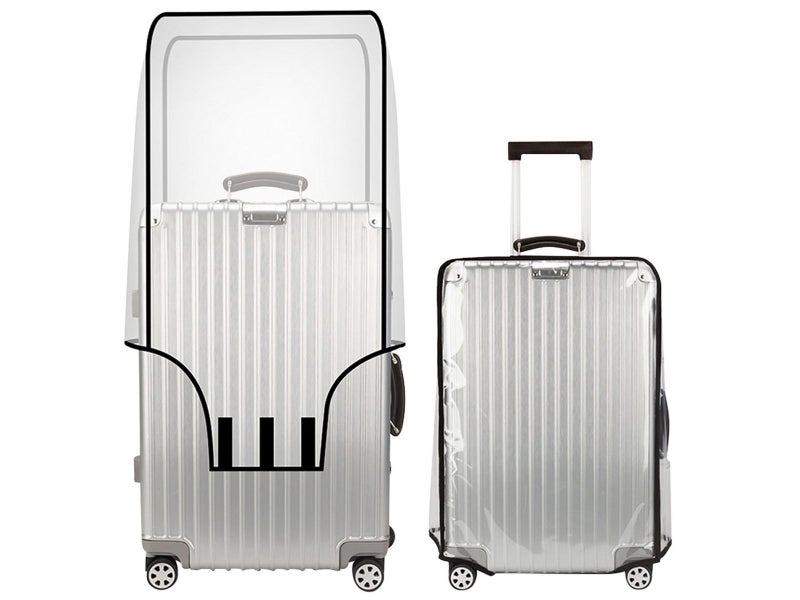 Full Clear PVC Suitcase Cover Luggage Protector Cover Suitable for 24in Suitcase Carousel 1