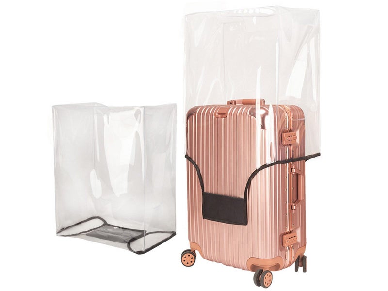 Full Clear PVC Suitcase Cover Luggage Protector Cover Suitable for 22in Suitcase Carousel 1