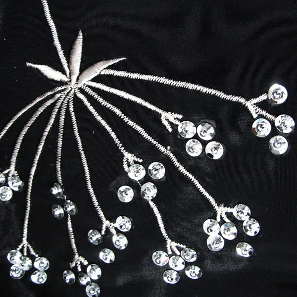 Pair of Embroidered Rod Pocket Curtains 150 x 213cm each Carousel 2