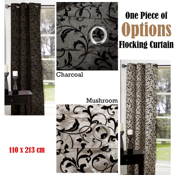 One Piece of Options Flocking Unlined Curtain 110 x 213 cm Carousel 2