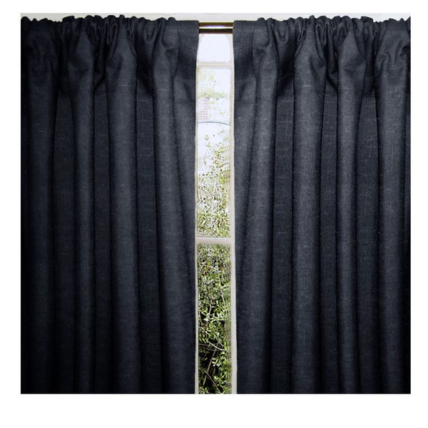 Pair of Block Out Coated Rod Pocket Curtains 120 x 213cm each Carousel 1