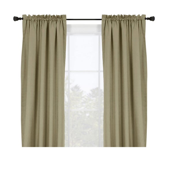 Pair of Polyester Rod Pocket Unlined Curtains 110 x 213 cm each Carousel 1