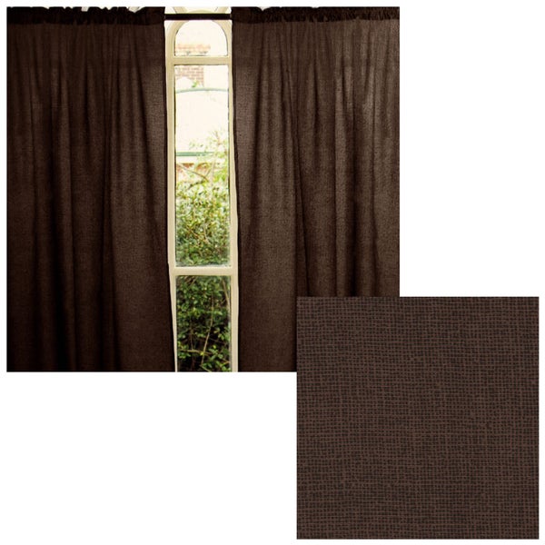 Pair of Polyester Cotton Rod Pocket Unlined Curtains 110 x 213 cm each Carousel 1