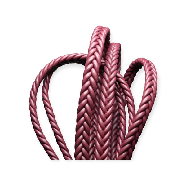 Mens Genuine Leather Unisex Bracelet 'twist weave' made in NZ Carousel 18