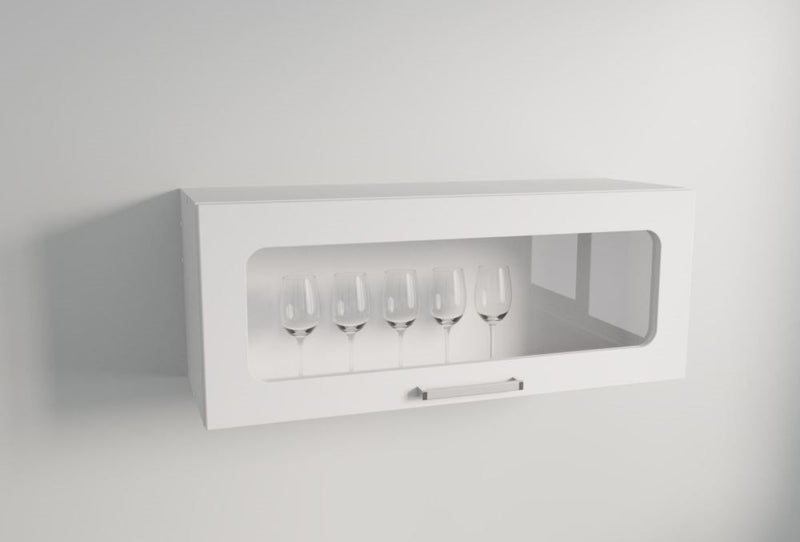 Kitchen Cabinet-White Glass oxfor white Carousel 1