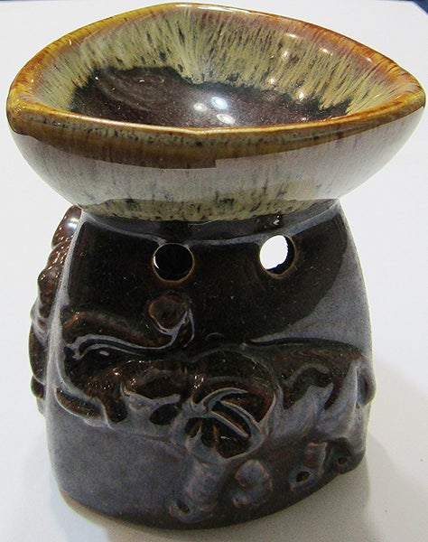 Elephant oil burner - brown Carousel 2