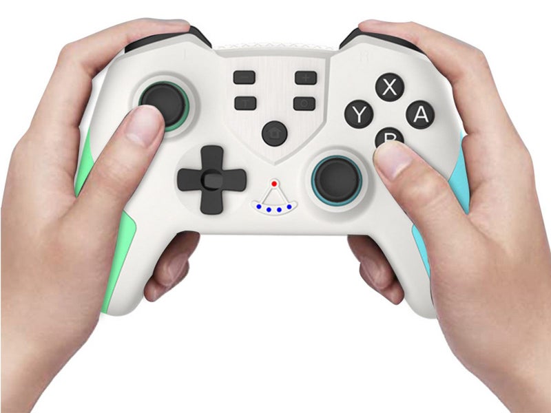 Wireless Bluetooth Game Controller with NFC Compatible with Switch White Carousel 2