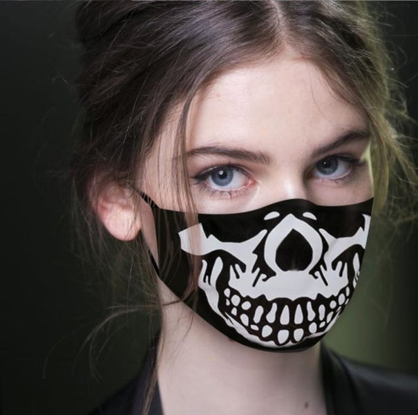 Reusable Face Mask Washable Skeleton Pattern Carousel 1