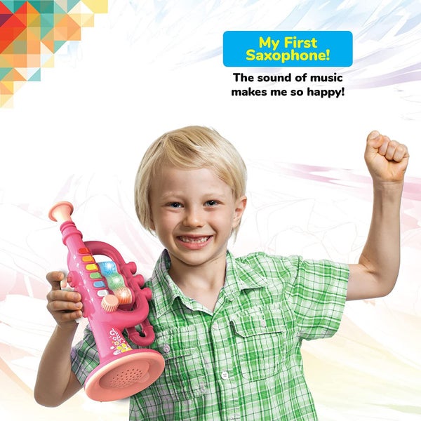 Trumpet Toy Educational Kids Musical Instruments for Music Practice Pink Carousel 1