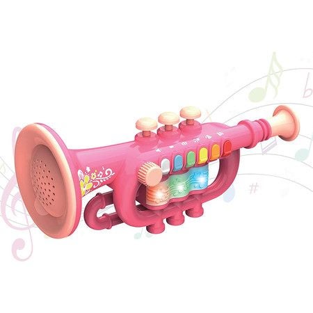 Trumpet Toy Educational Kids Musical Instruments for Music Practice Pink Carousel 6