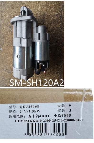 Starter Motor for Sumitomo SH120A2 / EX120-5B with 4BD1 engine 0230002542 Carousel 1