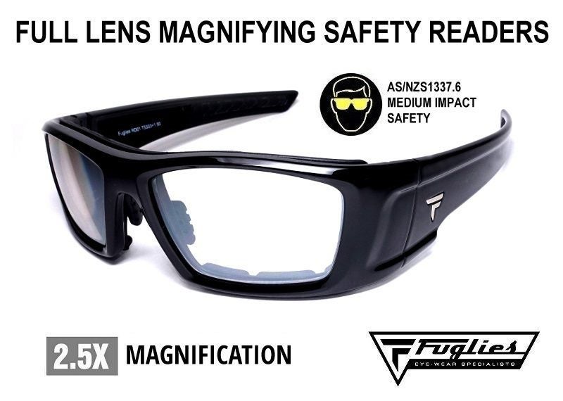 +2.50 Full Lens Magnifying Safety Readers - RD03 Carousel 1