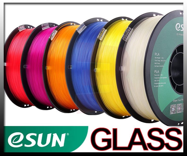 eSUN Translucent PLA 1.75mm - eSun Glass 3D Printer Filament Carousel 1