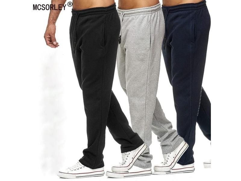 Men Bodybuilding Pant Autumn Spring Tracksuit Sweatpants Casual Solid Slim Carousel 2