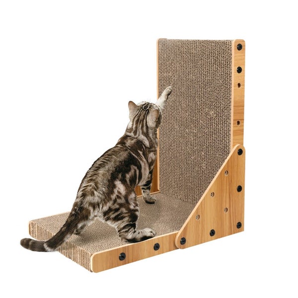 Pawz Cat Scratcher Scratching Board Corrugated Cardboard Scratch Bed Toy Pad Mat Carousel 1