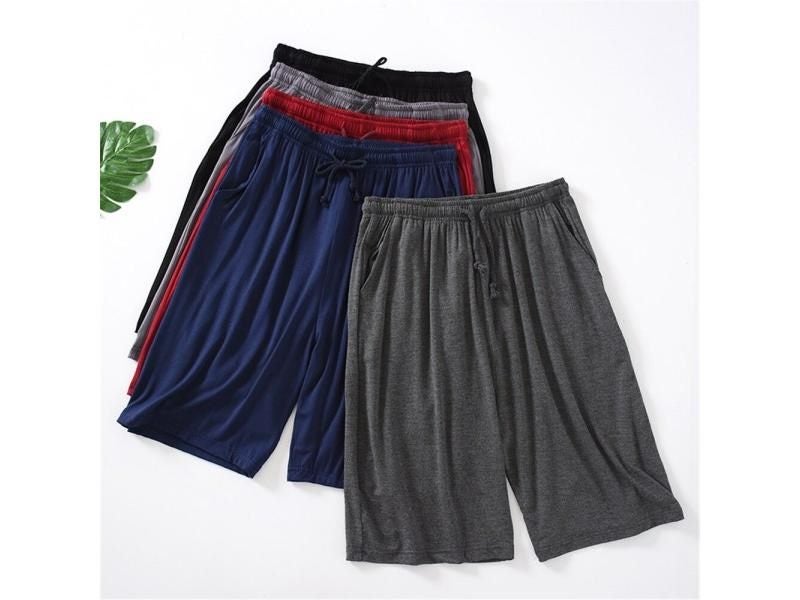 New Modal Men's Pajamas Shorts Summer Five Points Home Sleep Shorts Cotton Carousel 1