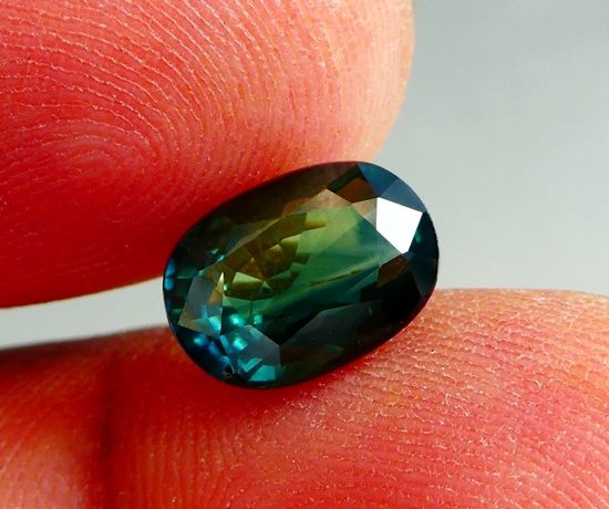 3.51CT CERTIFIED UNHEATED HUGE OVAL 100% NATURAL BLUE GREEN SAPPHIRE Carousel 2