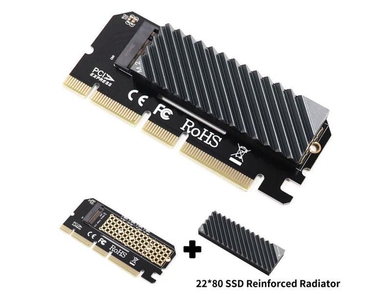 M.2 To PCIe X16 Adapter NVMe SSD Adaptor 2230-2280 Size Carousel 1