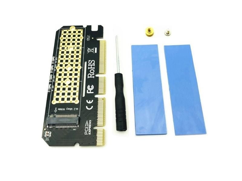 M.2 NVME PCIE To M2 Adapter LED NVME SSD M2 PCIE X16 Expansion Card Computer Carousel 1