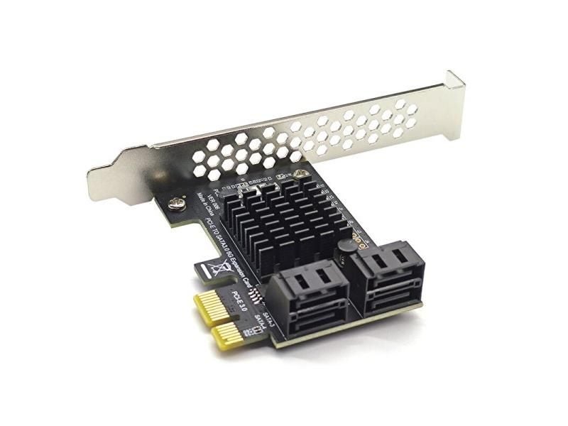 Chi A Mining SATA PCI-E Adapter 4 Port SATA 3.0 To PCIe X1 GEN3 Expansion Card Carousel 1