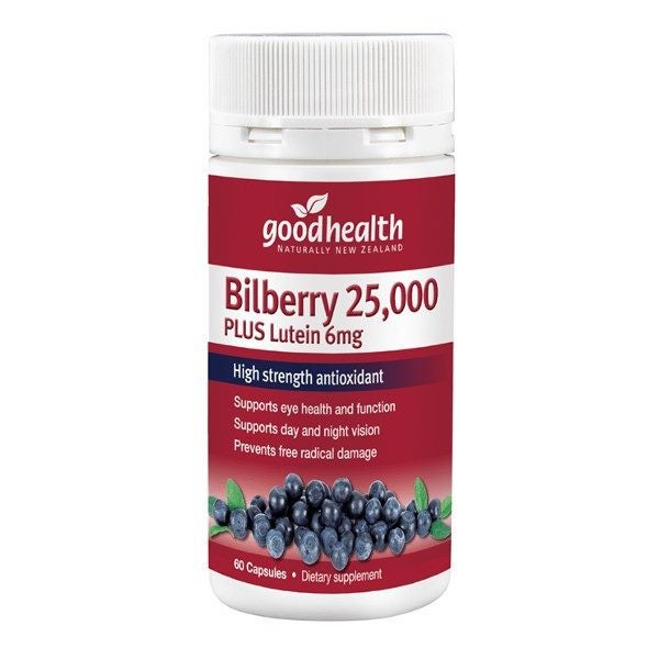 Bilberry 25,000 + Lutein 6mg - 60 Capsules Carousel 1