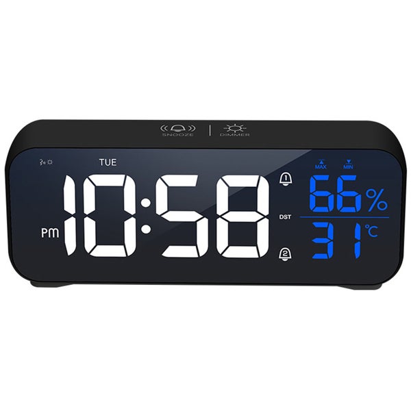 TODO LED Digital Alarm Clock Temperature Display Music Alarm USB Rechargeable... Carousel 1