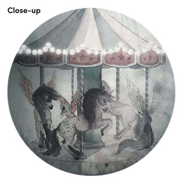 Carousel by Mrs Mighetto Art Print - 18cm x 24cm Carousel 2