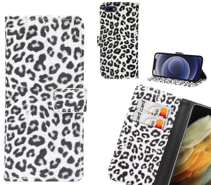 Huawei Y5 Prime 2018 Case Leopard Leather Flip Wallet Case Carousel 1