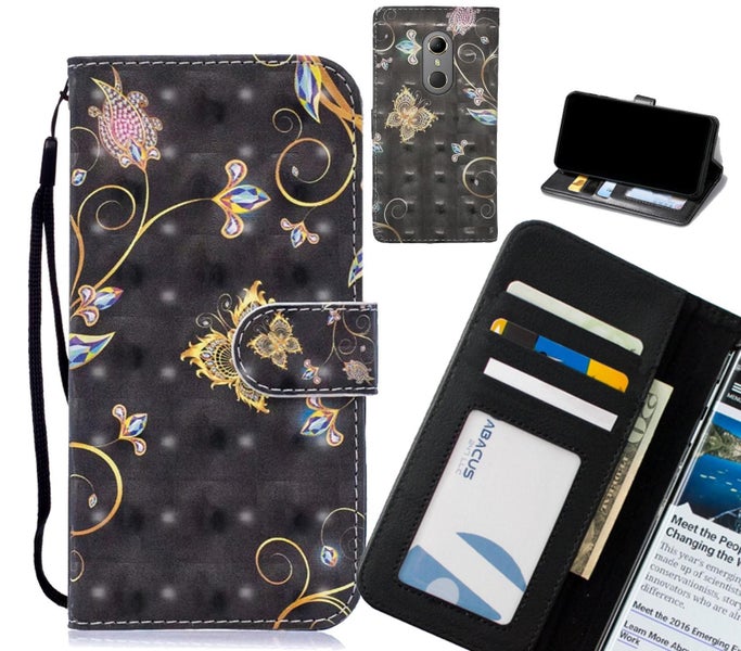 Vodafone N9 Case Leather Wallet Case 3D Pattern Printed Carousel 1