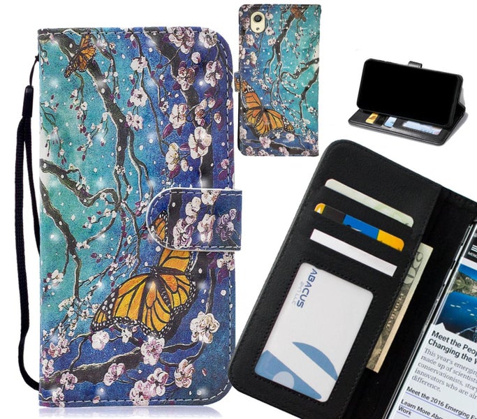 Sony Xperia X Case Leather Wallet Case 3D Pattern Printed Carousel 1