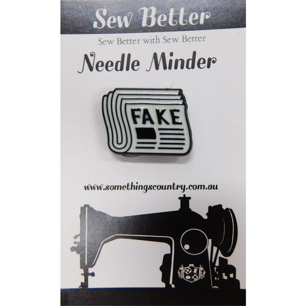 Sew Better Cross Stitch Needle Minder Keeper Fake News Magnet Carousel 2
