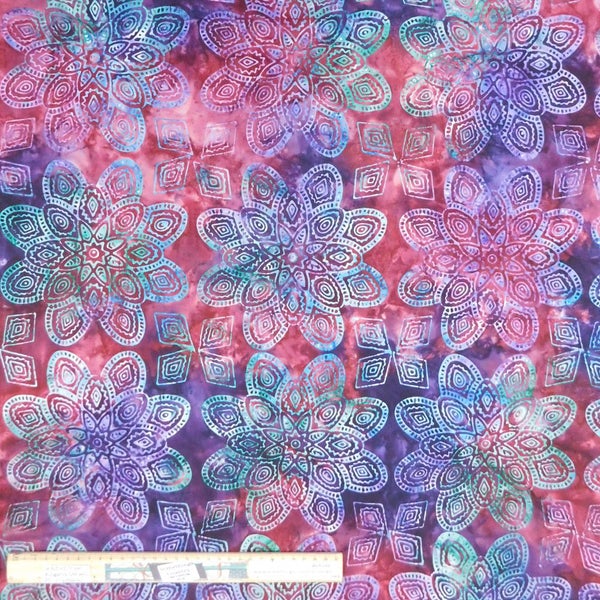 Quilting Patchwork Batik Fabric Large Mandala Unicorn 50x55cm FQ Carousel 2