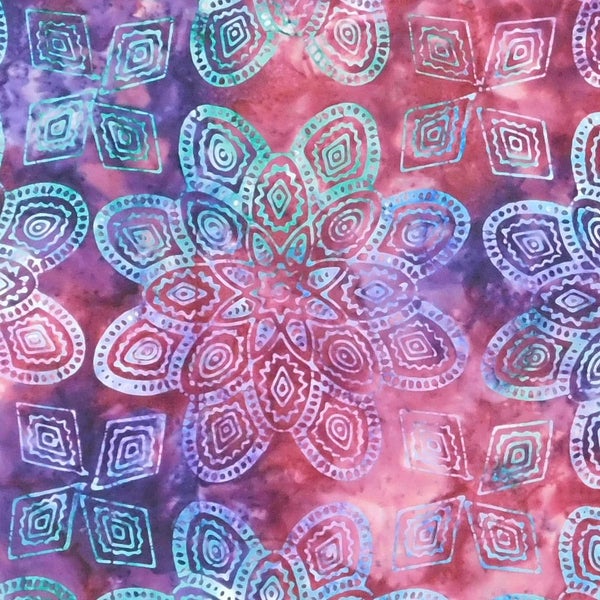 Quilting Patchwork Batik Fabric Large Mandala Unicorn 50x55cm FQ Carousel 3