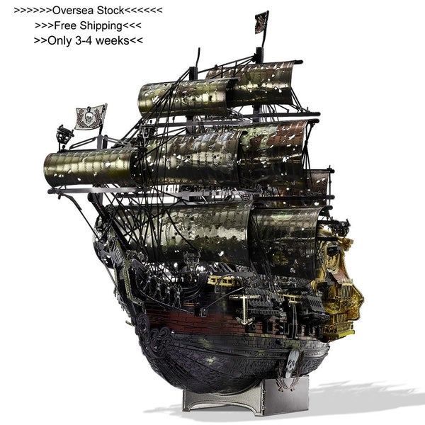 The Queen Anne's Revenge Jigsaw Pirate Ship DIY Model Building Kits Toys-2211072 Carousel 1