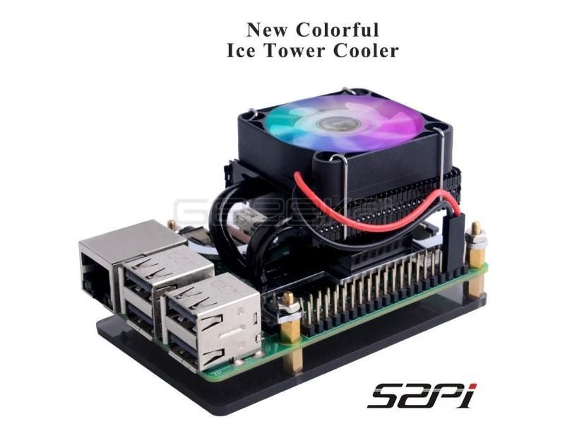 Tower Cooling Fan UPS V5 Plus Cover-ups With RTC For Raspberry Pi 4B/3B /3B Ice Carousel 1